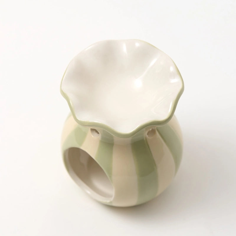 Green Striped Ripple Burner - Ella and I