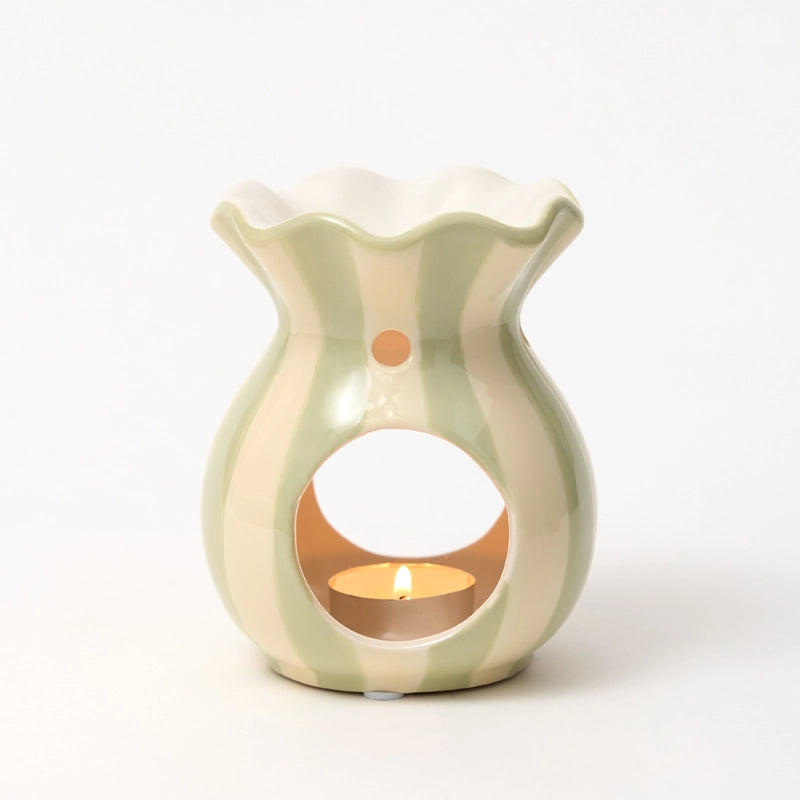 Green Striped Ripple Burner - Ella and I