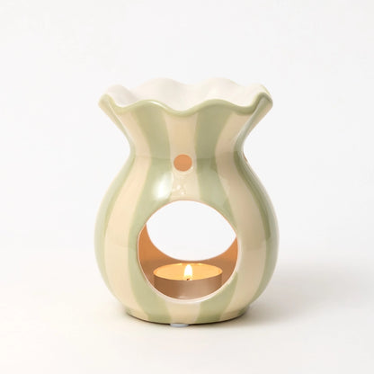 Green Striped Ripple Burner - Ella and I