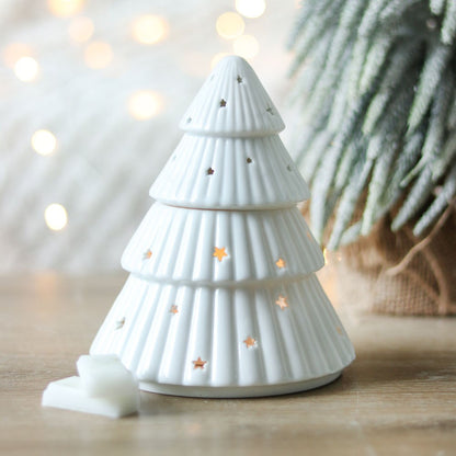 White Christmas Tree Wax Burner